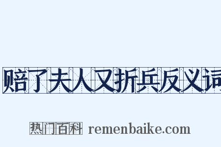 赔了夫人又折兵反义词是什么意思的图片